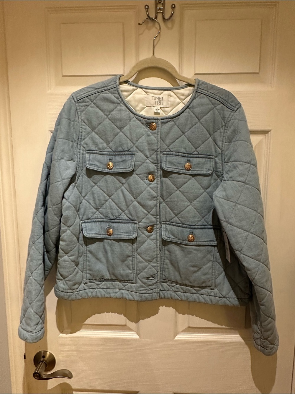 Light Blue Quilted Jacket